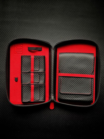 PROJECTCARBON | DRI CARBON SERIES - CARBON FIBER RED DESIGN TRAVEL CASE