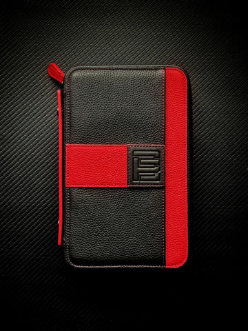 PROJECTCARBON | LEATHER SERIES - BLACK AND RED TRAVEL CASE