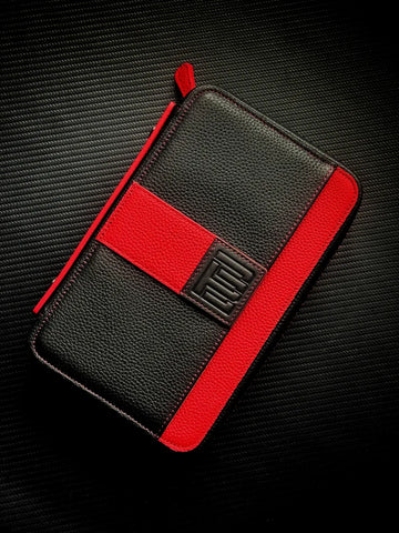 PROJECTCARBON | LEATHER SERIES - BLACK AND RED TRAVEL CASE