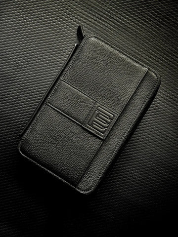 PROJECTCARBON | LEATHER SERIES - MIDNIGHT BLACK TRAVEL CASE