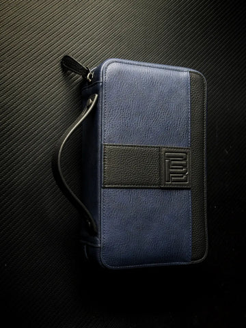 PROJECTCARBON | LEATHER SERIES - "TACTICAL BLUE" TRAVEL CASE