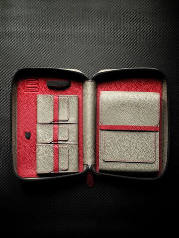 PROJECTCARBON | LEATHER SERIES - SPARTAN GREY TRAVEL CASE