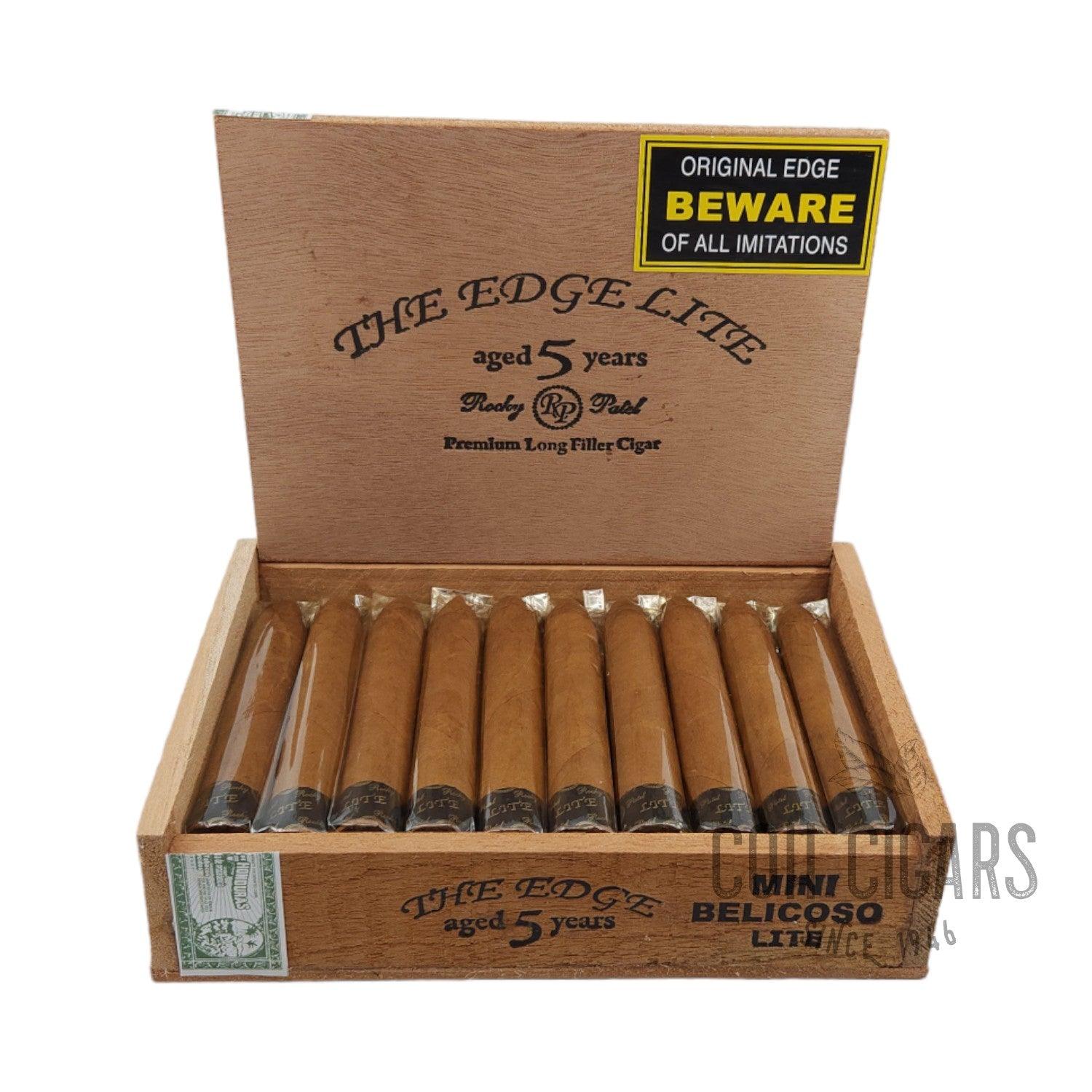 The Edge Lite Aged 5 Years Premlum Long Filler Cigar Mini Belicoso Lite | Box 20 | Rocky Patel Cigars - HK CohCigars -雪茄