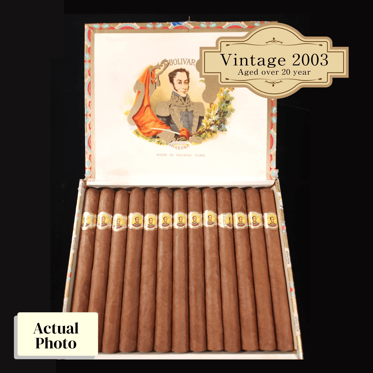 Vintage 2003 | Bolivar Coronas Gigantes | Box 25 (Box Code: RSE FEB 03) - hk.cohcigars