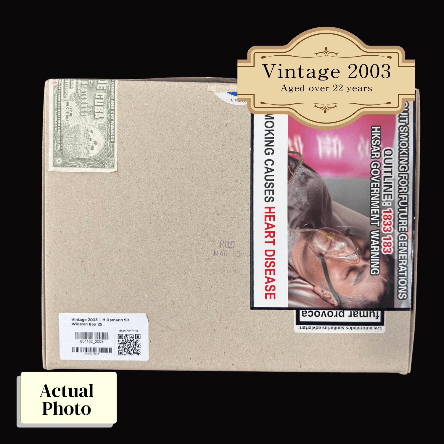 Vintage 2003 | H.Upmann Sir Winston | Box 25 (Box Code: RUC MAR 03) - HK CohCigars