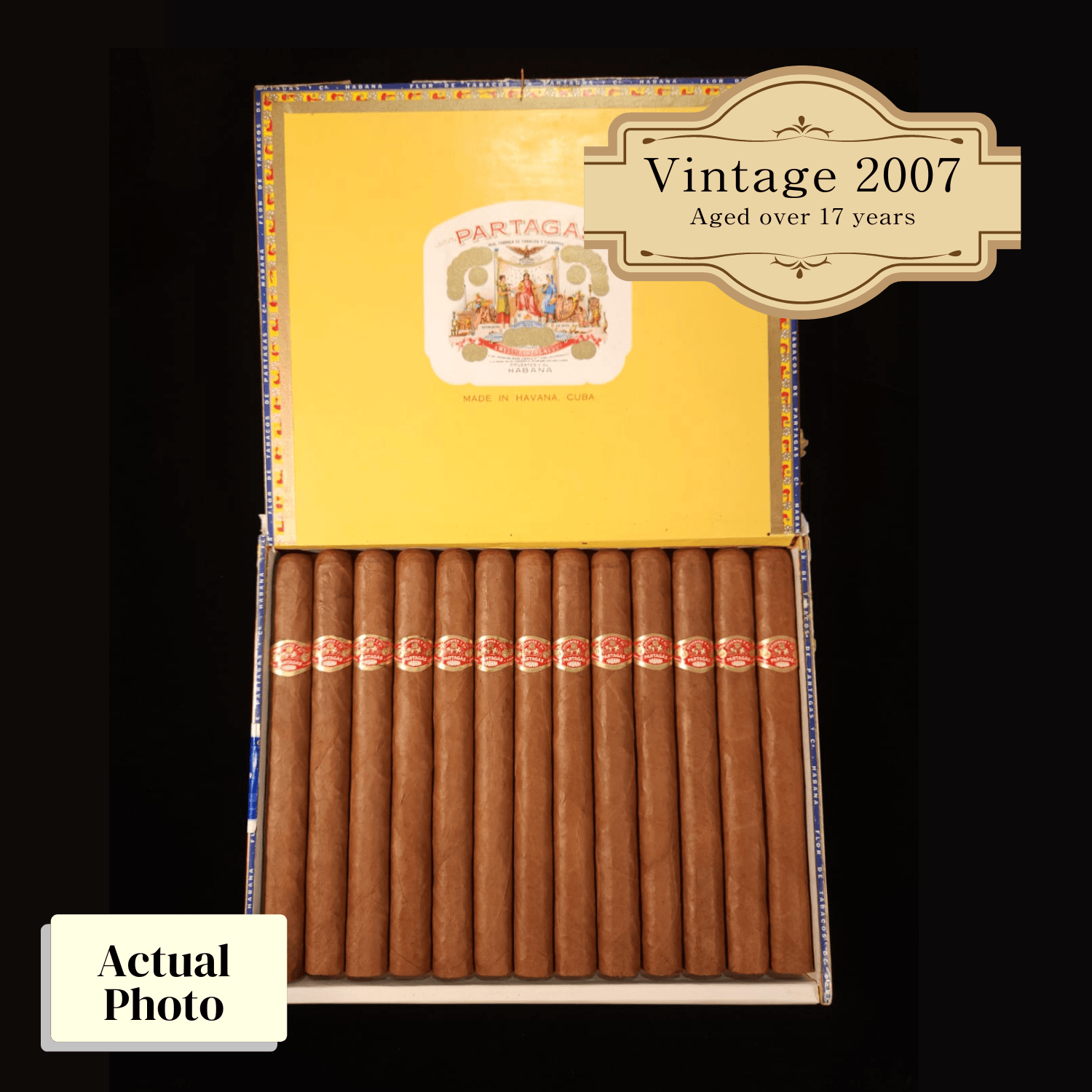 Vintage 2007 | Partagas Lusitanias | Box 25 (Box Code: AGU JUN 07) - hk.cohcigars