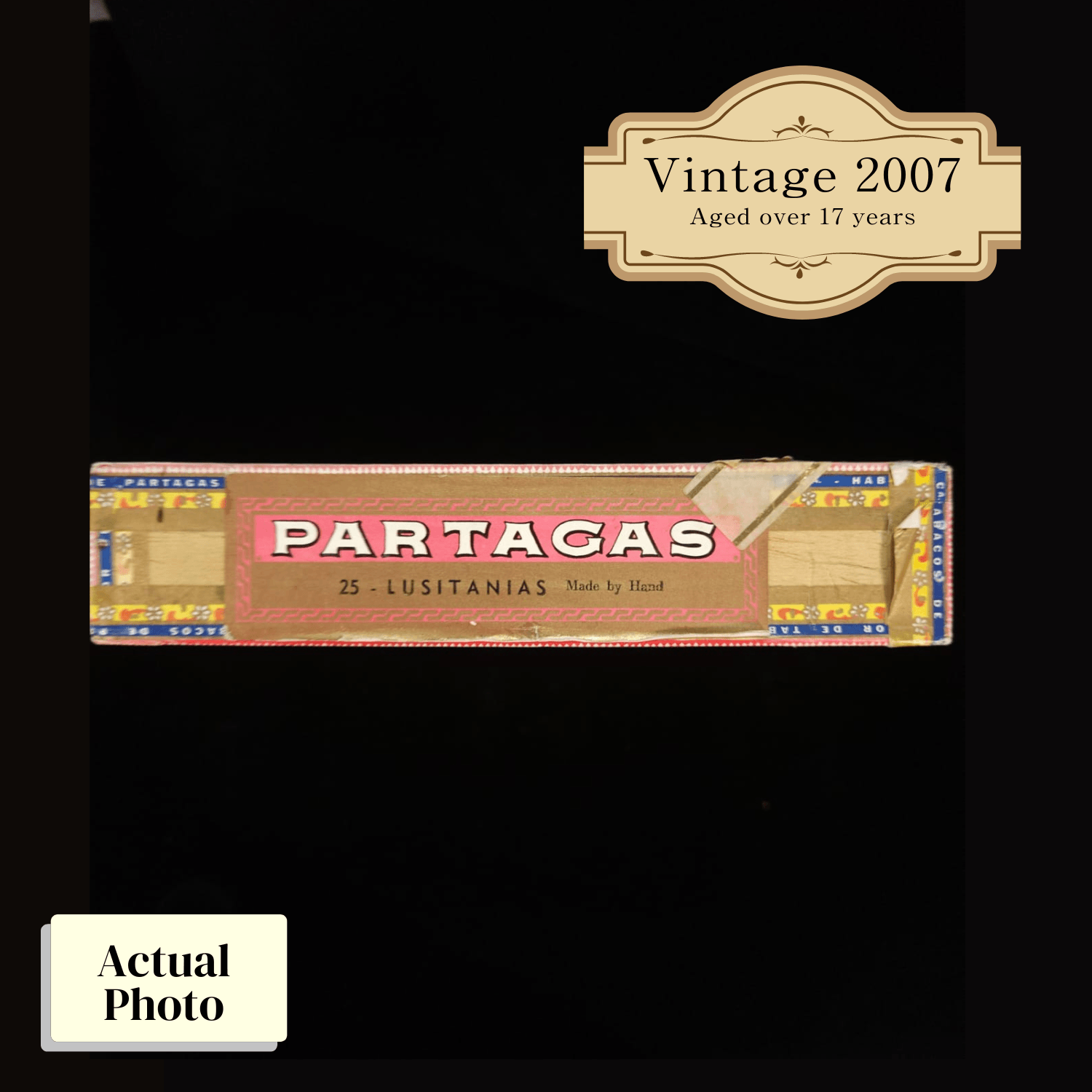 Vintage 2007 | Partagas Lusitanias | Box 25 (Box Code: AGU JUN 07) - hk.cohcigars