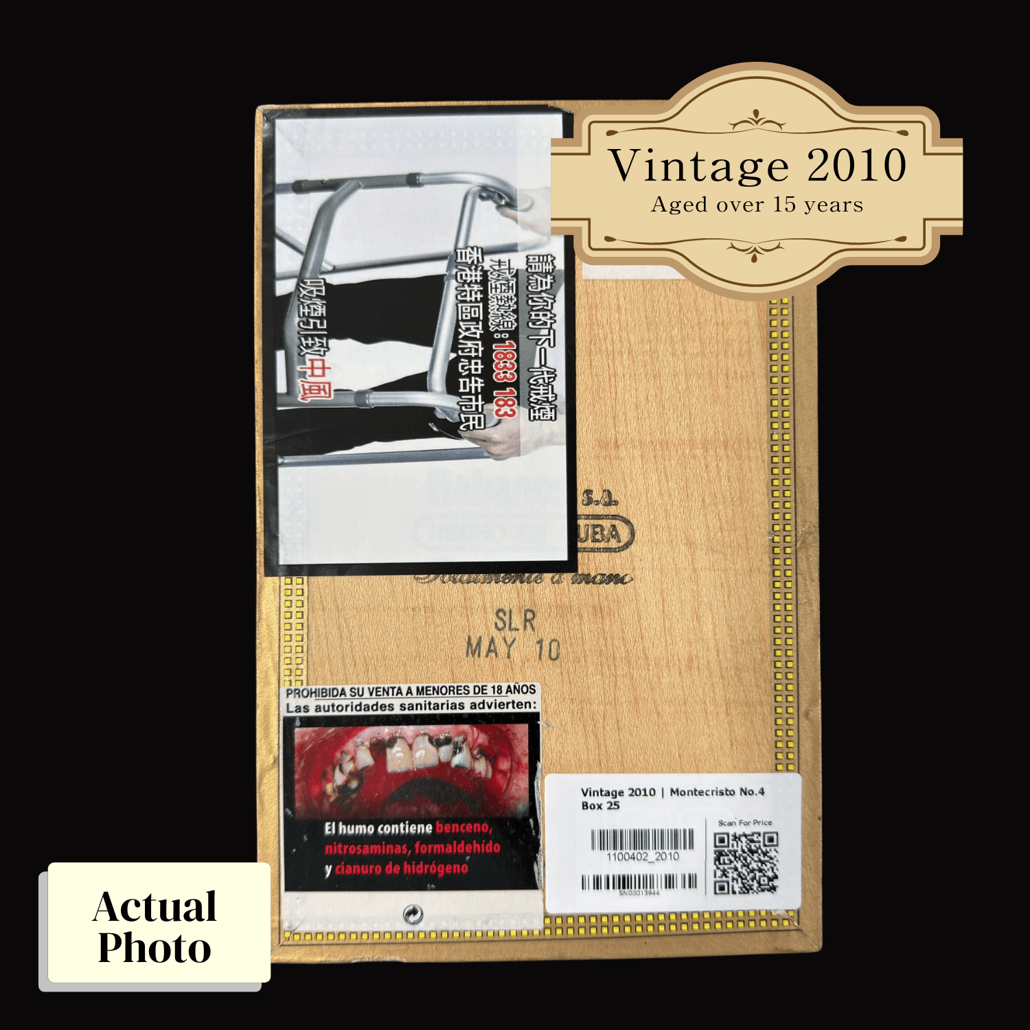 Vintage 2010 | Montecristo No.4 | Box 25 (Box Code: SLR MAY 10) - HK CohCigars