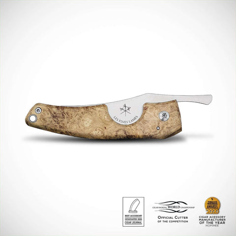 LES FINES LAMES | Cutter LE PETIT - Acacia Burl - HK CohCigars