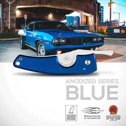 LES FINES LAMES | Cutter LE PETIT - Anodized Aluminium Blue - HK CohCigars