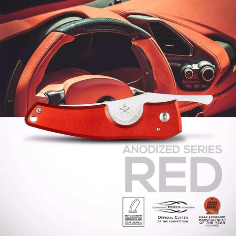 LES FINES LAMES | Cutter LE PETIT - Anodized Aluminium Red - HK CohCigars