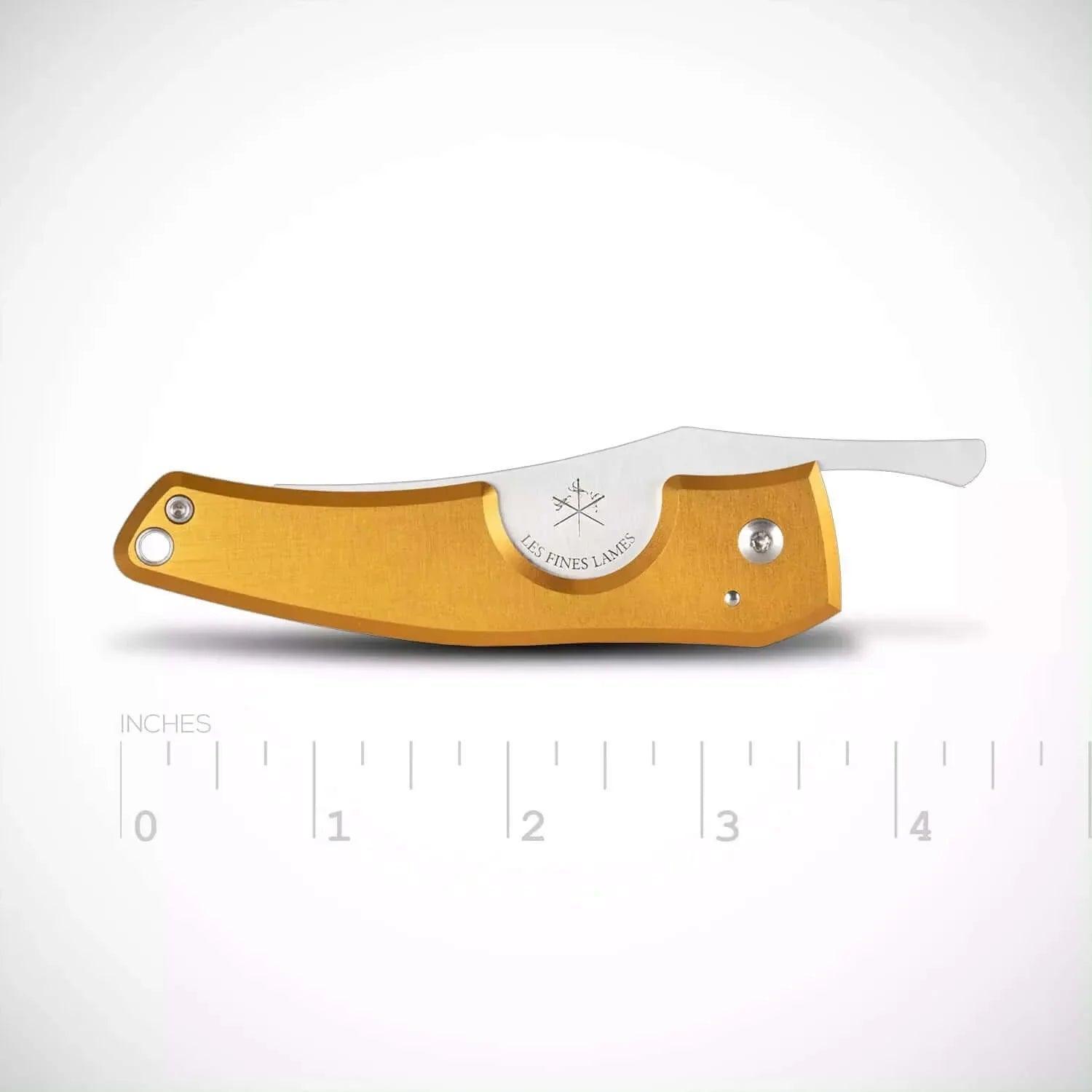 LES FINES LAMES | Cutter LE PETIT - Anodized Aluminium Yellow - HK CohCigars