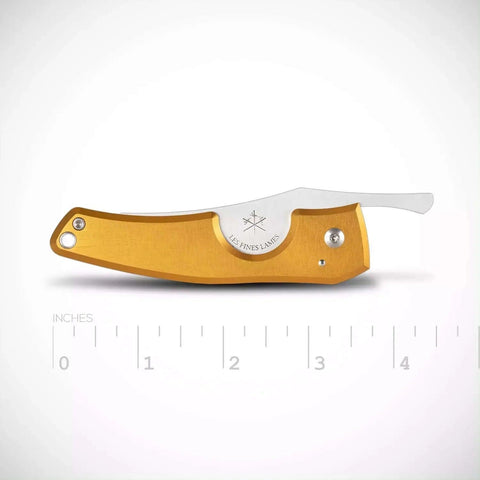 LES FINES LAMES | Cutter LE PETIT - Anodized Aluminium Yellow - HK CohCigars