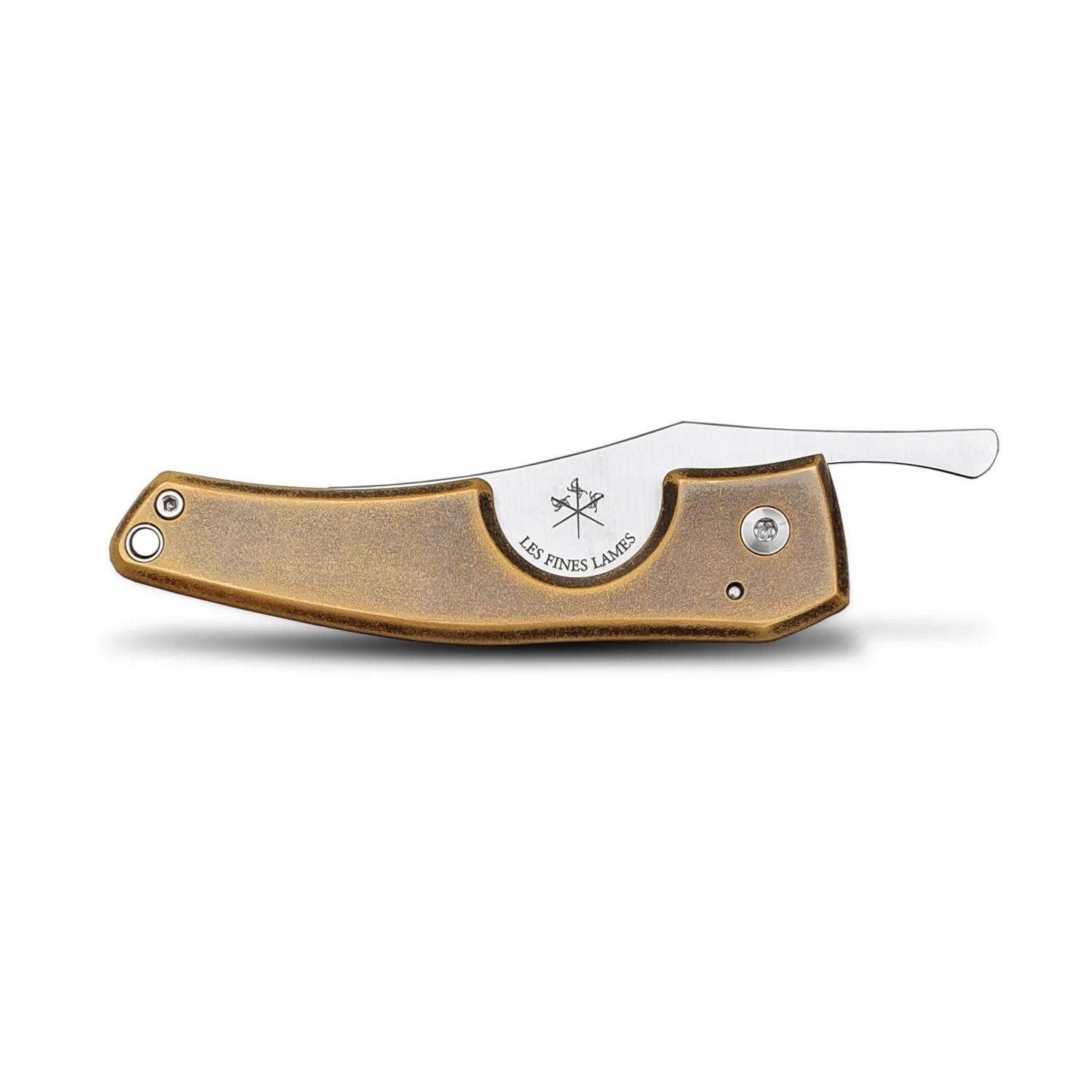 LES FINES LAMES | Cutter LE PETIT - Antique Brass - HK CohCigars