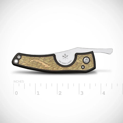 LES FINES LAMES | Cutter LE PETIT - Brass Leaves II - HK CohCigars