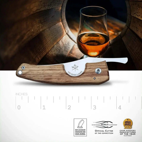 LES FINES LAMES | Cutter LE PETIT - Cognac Barrel - HK CohCigars