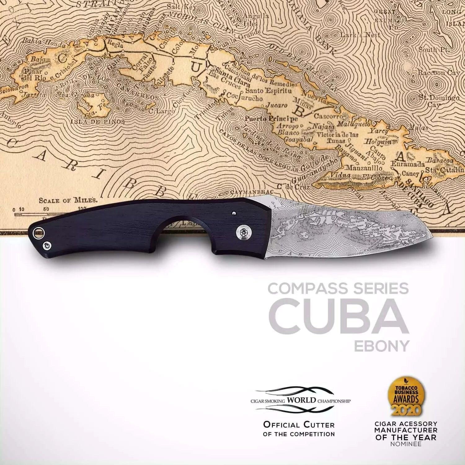 LES FINES LAMES | Cutter LE PETIT - Compass Cuba Ebony - hk.cohcigars