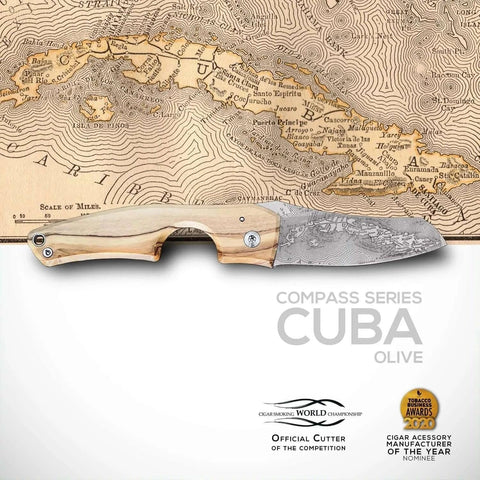 LES FINES LAMES | Cutter LE PETIT - Compass Cuba Olive - HK CohCigars