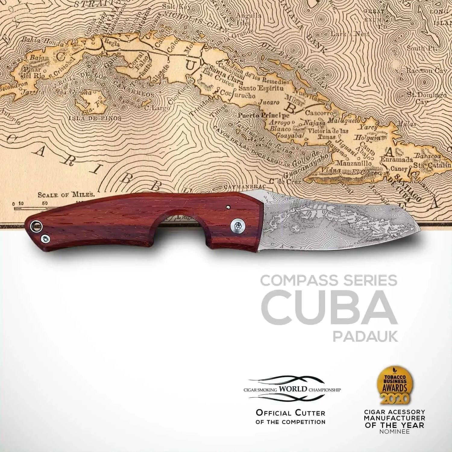 LES FINES LAMES | Cutter LE PETIT - Compass Cuba Padauk - hk.cohcigars