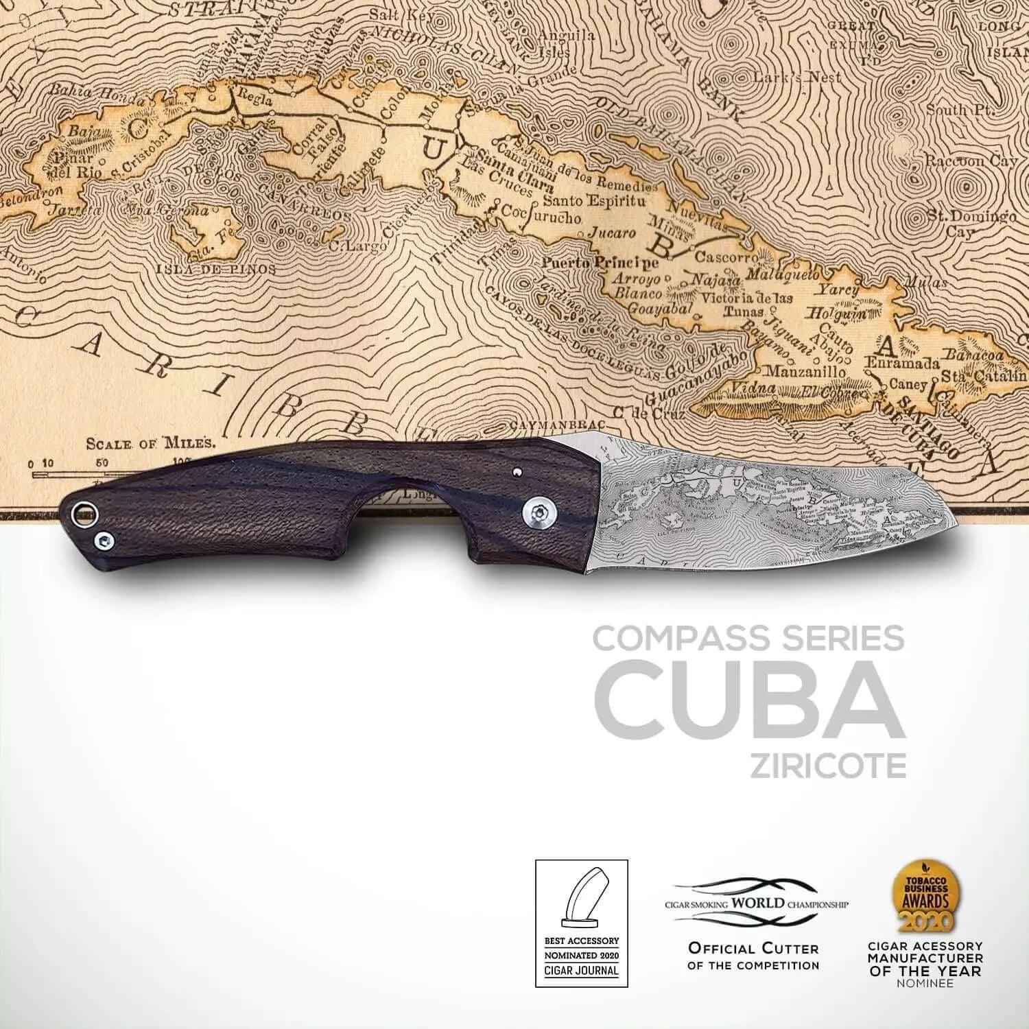 LES FINES LAMES | Cutter LE PETIT - Compass Cuba Ziricote - hk.cohcigars
