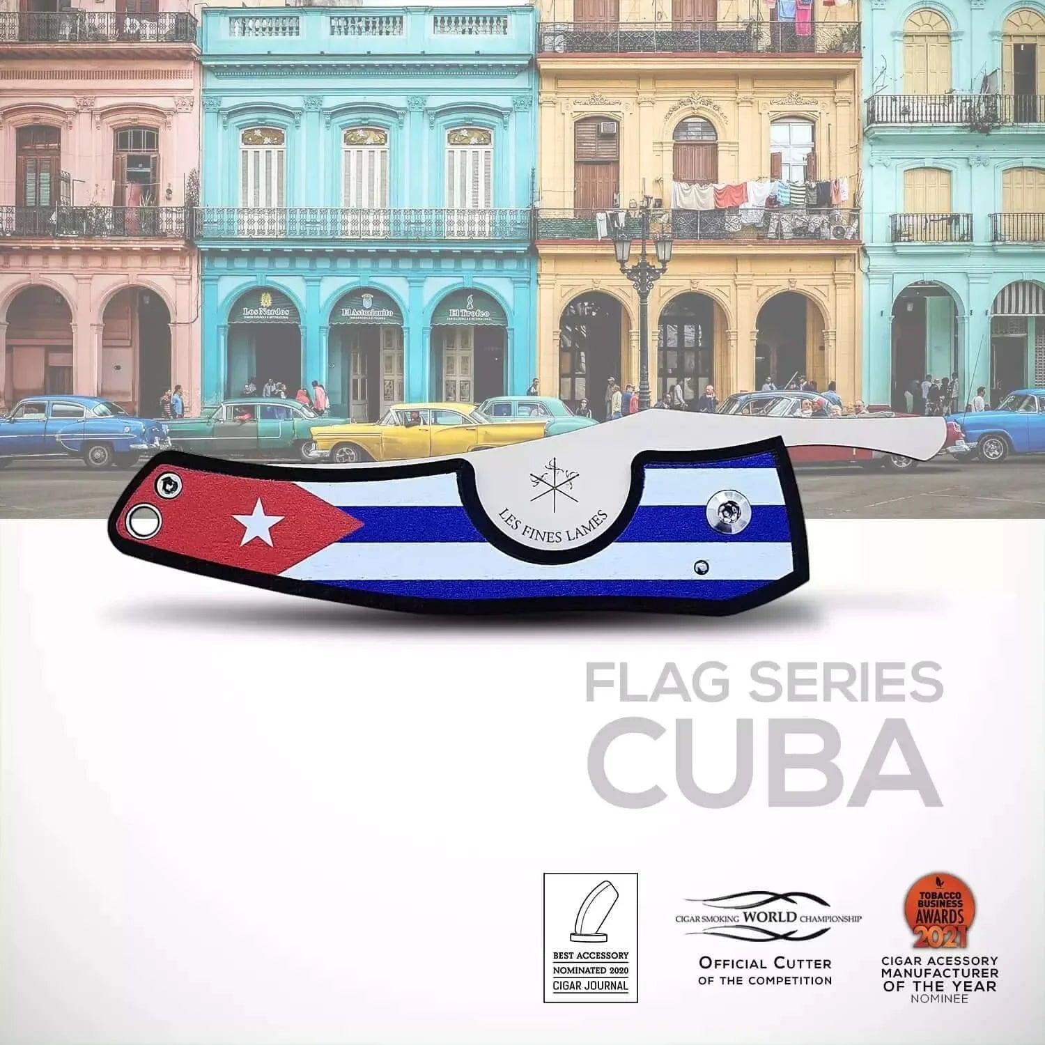 LES FINES LAMES | Cutter LE PETIT - Flag Cuba Dark - HK CohCigars