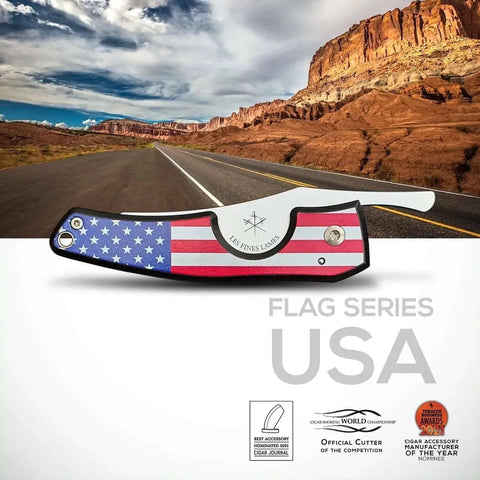 LES FINES LAMES | Cutter LE PETIT - Flag USA Dark - HK CohCigars