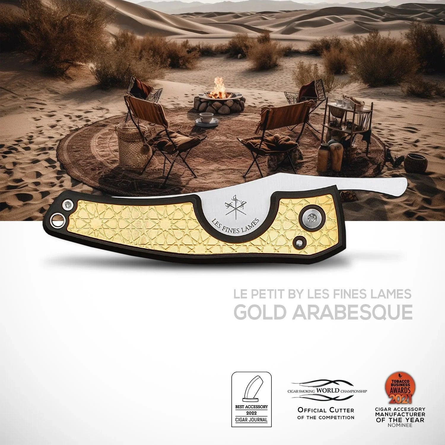LES FINES LAMES | Cutter LE PETIT - Gold Arabesque - HK CohCigars