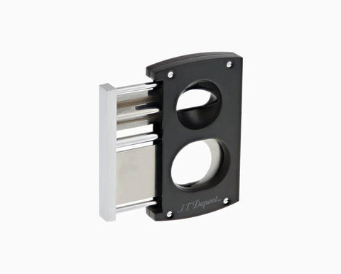 St. Dupont | CIGAR CUTTER DOUBLE BLADE BLACK - HK CohCigars