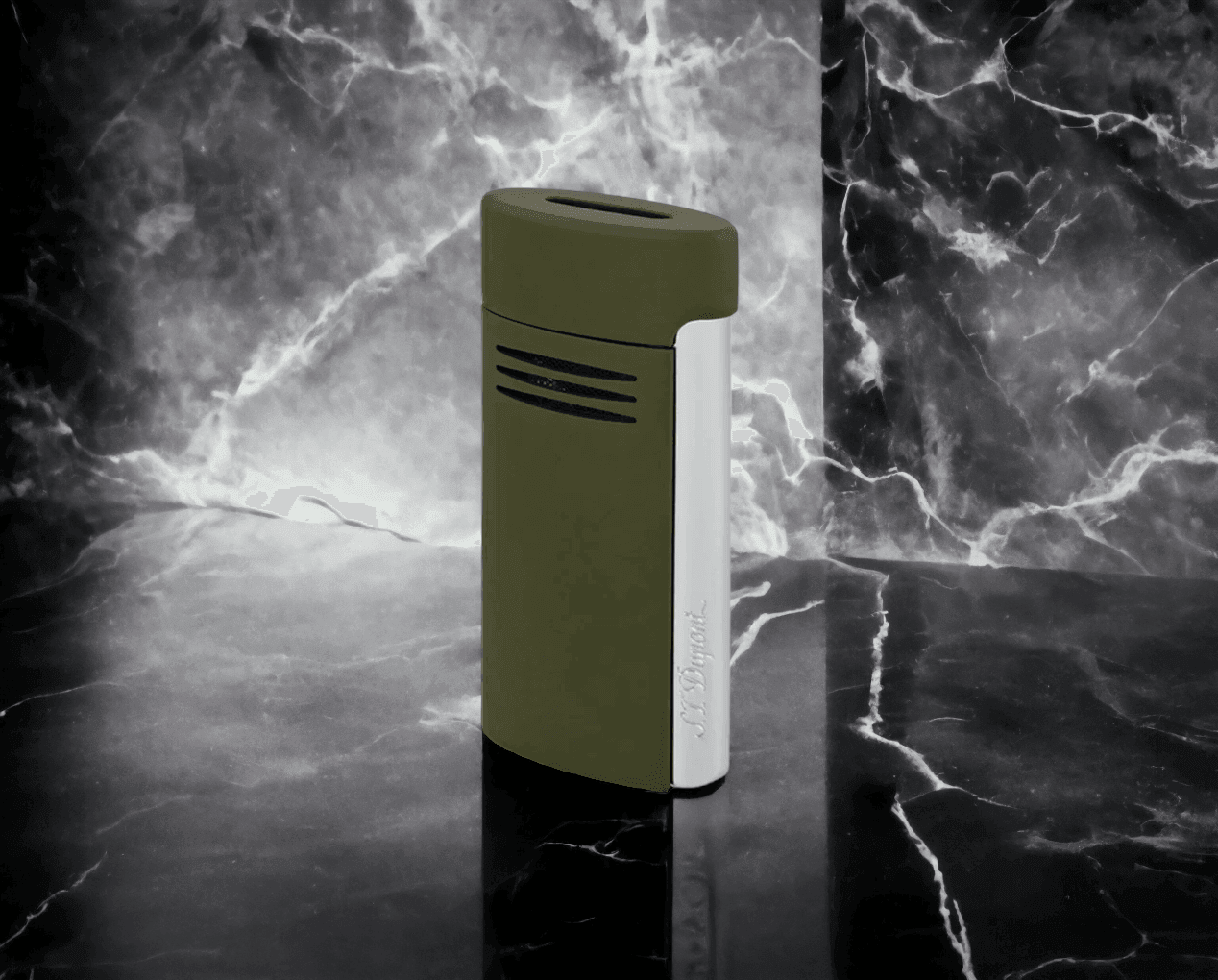 St. Dupont | LI MEGAJET MATTE KHAKI LIGHTER - HK CohCigars